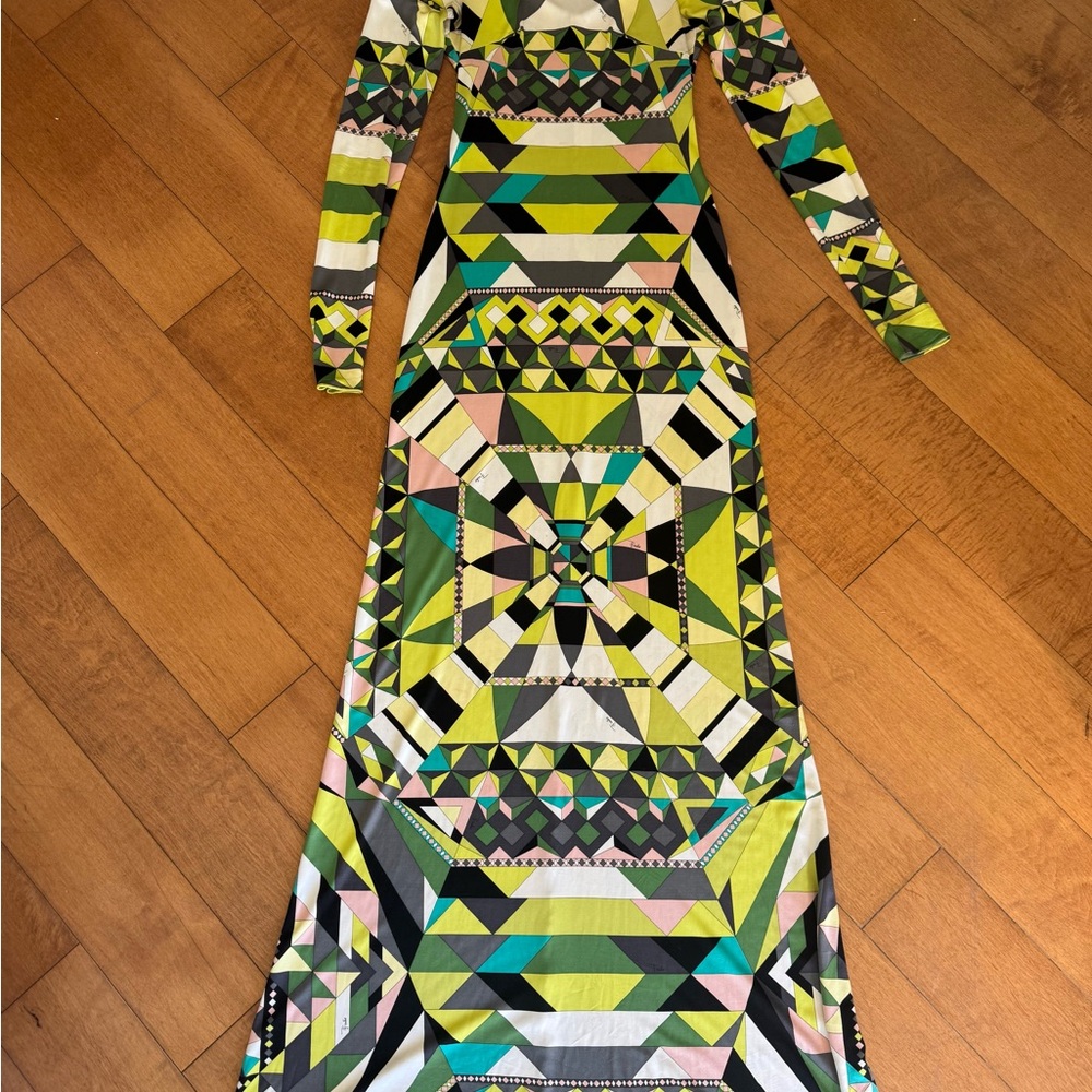 Emilio Pucci Silk Geometric Dress